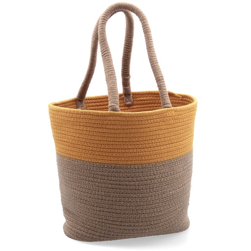 Multi-purpose basket Vinthera Moa Ocre Cotton 40 x 30 x 15 cm (Textile)