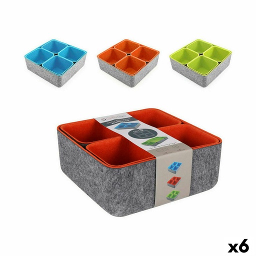 Multi-Purpose Organiser Confortime Felt 25,2 x 25 x 10 cm (5 Pieces) (6 Units)