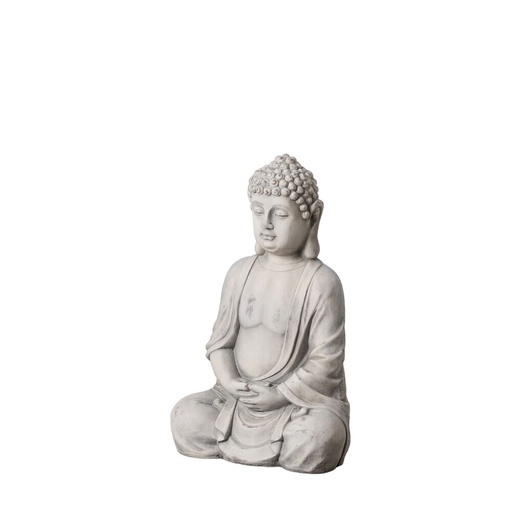 Figura Decorativa Gris Buda Étnico 44,5 x 28 x 70,5 cm