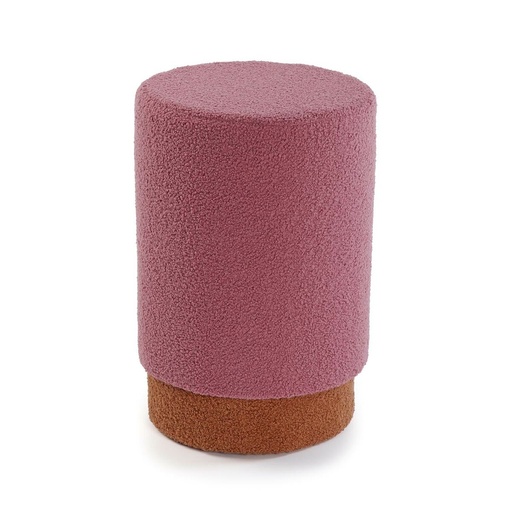 Taburete Versa Rosa Madera Textil 33 x 47 x 33 cm