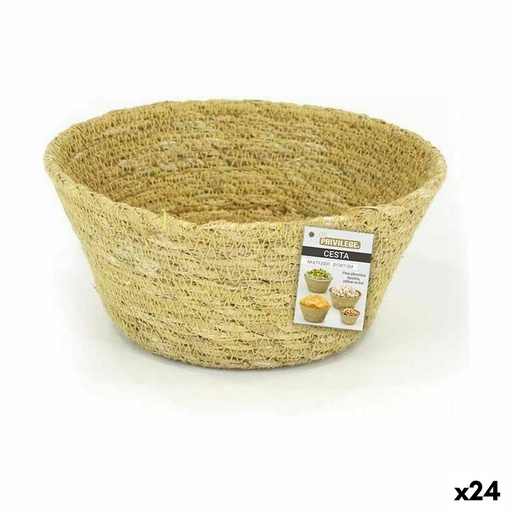 Cesta Multiusos Privilege Hierba marina Redondo Redonda 13 x 7 cm (24 Unidades)