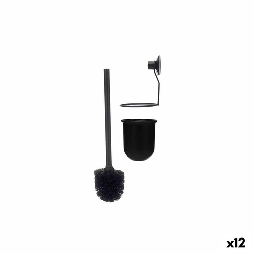 Escobilla para el Baño Berilo CN-W3100-15 Negro Acero ABS 10 x 36 x 10 cm (12 Unidades)