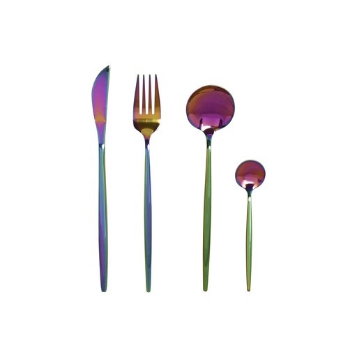 Cubertería Home ESPRIT Acero Inoxidable 3 x 1,5 x 13 cm 16 Piezas