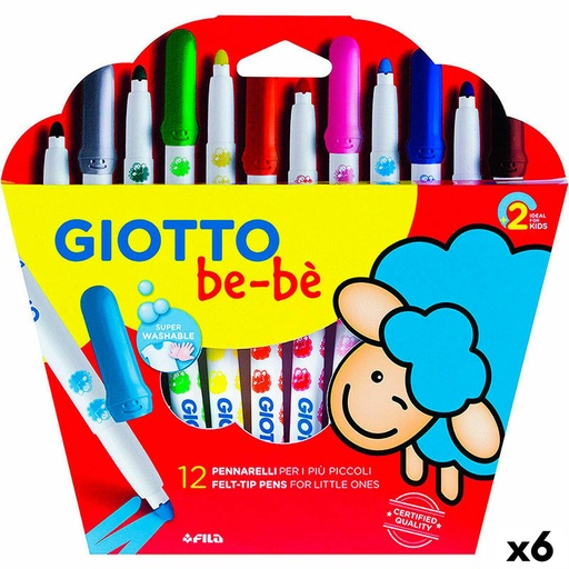 Set de Rotuladores Giotto BE-BÉ Multicolor (6 Unidades)