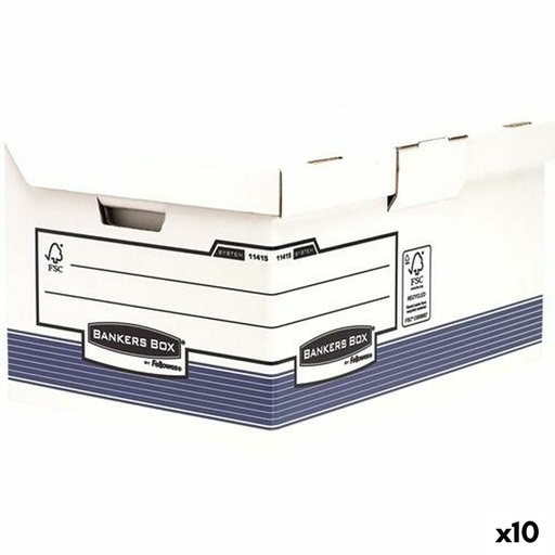 File Box Fellowes Maxi Blue White 31 x 39 x 56 cm 10 Units