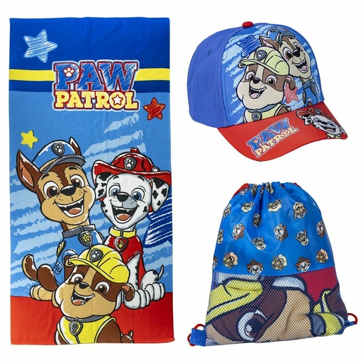 Toalla de Playa The Paw Patrol Azul 27 x 33 x 7 cm 3 Piezas