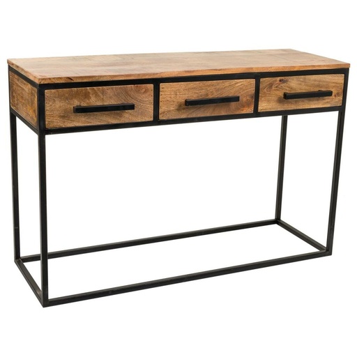 Hall Table with Drawers Alexandra House Living Brown Black 41 x 77 x 121 cm