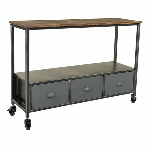 Recibidor Alexandra House Living Marrón Gris 32 x 72 x 100 cm