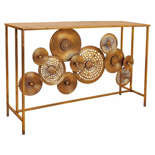 Recibidor Alexandra House Living Dorado 40 x 80 x 120 cm