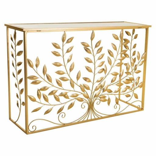Recibidor Alexandra House Living Dorado 40 x 80 x 120 cm