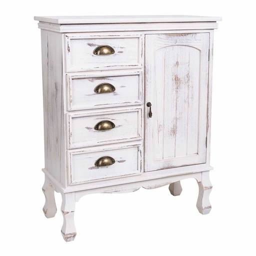 Recibidor con Cajones Alexandra House Living Blanco 30 x 80 x 65 cm