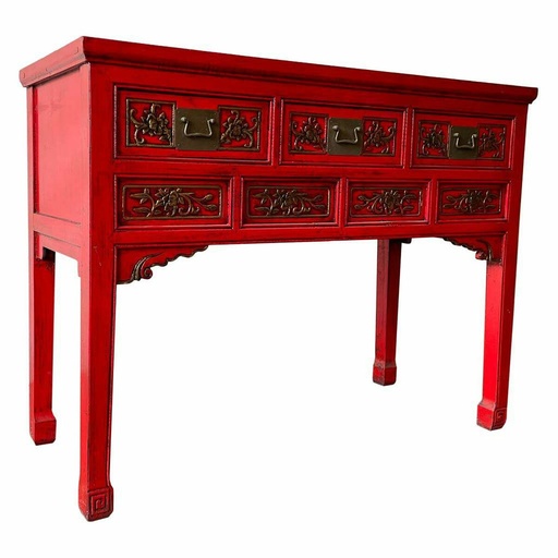 Hall Table with Drawers Alexandra House Living Red 49 x 90 x 120 cm