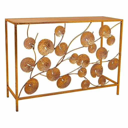 Recibidor Alexandra House Living Dorado 35 x 70 x 100 cm
