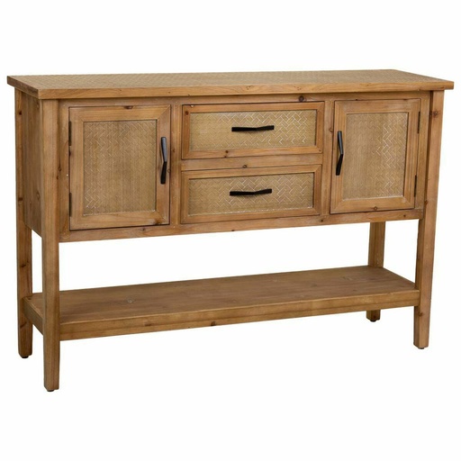 Hall Table with 2 Drawers Alexandra House Living Brown 35 x 81 x 122 cm