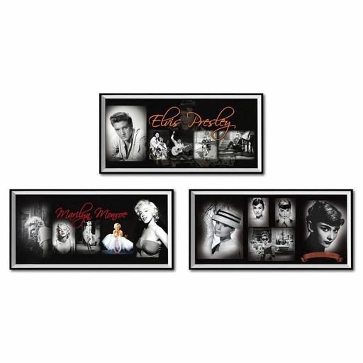 Cuadro 3D Alexandra House Living Vidrio Plástico 53 x 2 x 26 cm 3 Piezas