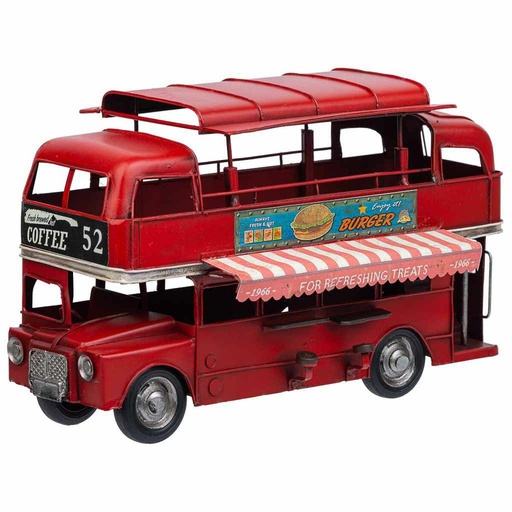 Collectable Figures Alexandra House Living Red Iron ABS Bus 14 x 18 x 28 cm