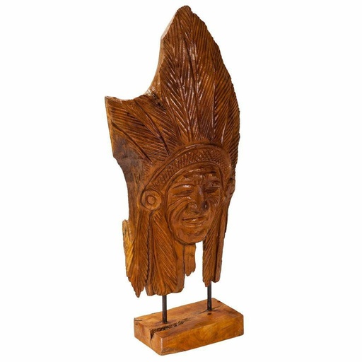 Figura Decorativa Alexandra House Living Natural Indio 13 x 60 x 30 cm