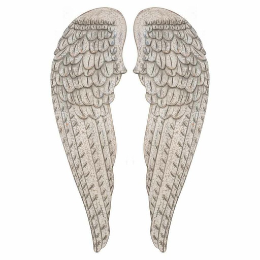 Set of Figures Alexandra House Living White MDF Wood Wings 4 x 103 x 32 cm