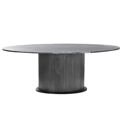 Mesa de Comedor Home ESPRIT Latón Mármol 200 x 110 x 76 cm