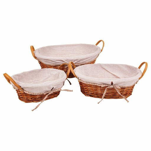 Set of Baskets Alexandra House Living wicker Willow wood 38 x 29 x 14 cm 34 x 16 x 44 cm 31,5 x 23,5 x 12 cm 3 Pieces