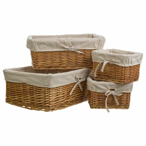 Basket set Alexandra House Living 33 x 18 x 47 cm 40,5 x 28 x 16 cm 22 x 17,5 x 14 cm wicker 4 Pieces