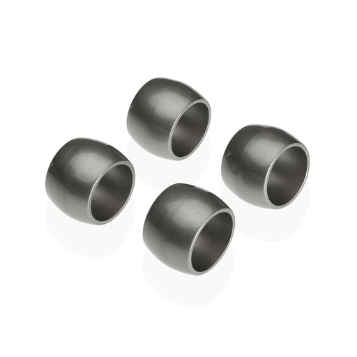 Napkin ring Versa Silver polypropylene 4,7 x 3,2 x 4,7 cm 4 Pieces
