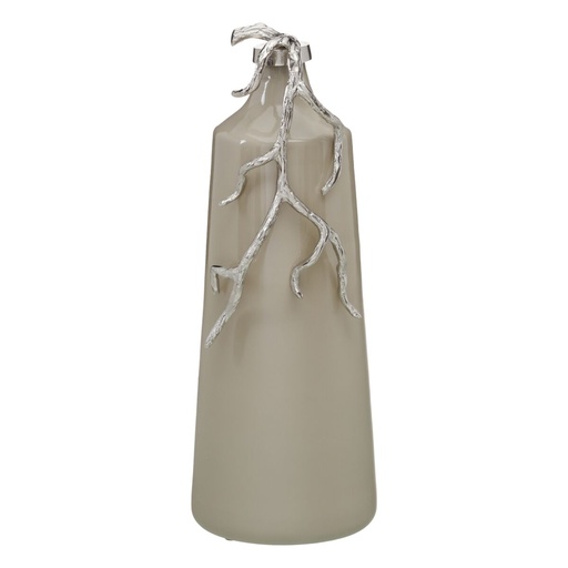 Botella decorativa Beige Plateado 20 x 11 x 53 cm Decorativa