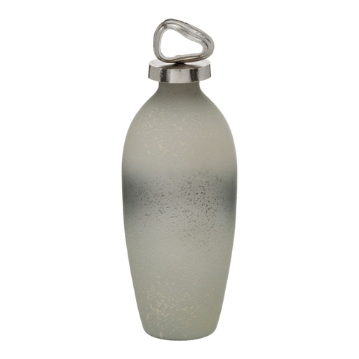 Decorative bottle Grey Silver 12 x 12 x 36 cm Decorative