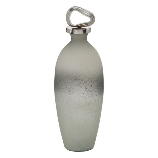 Decorative bottle Grey Silver 15 x 15 x 46 cm Decorative