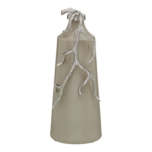 Botella decorativa Beige Plateado 17 x 16 x 44 cm Decorativa