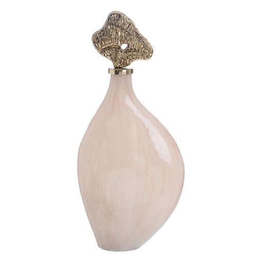 Bottle Cream Golden 23 x 10 x 51 cm Decorative