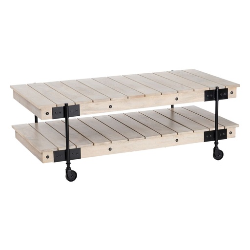 Mesa de Centro Negro Natural 130 x 64 x 48 cm