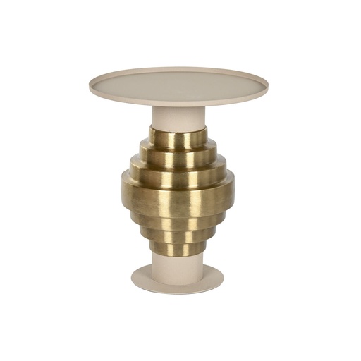 Mesa auxiliar Home ESPRIT Crema Dorado 46 x 46 x 52 cm