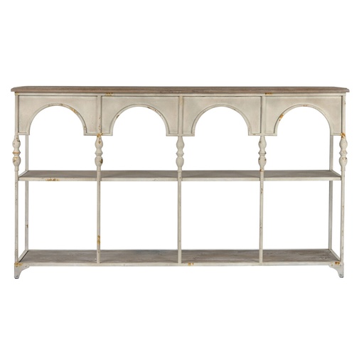 Estantería Home ESPRIT Blanco Natural Metal 159 X 36,5 X 91 cm