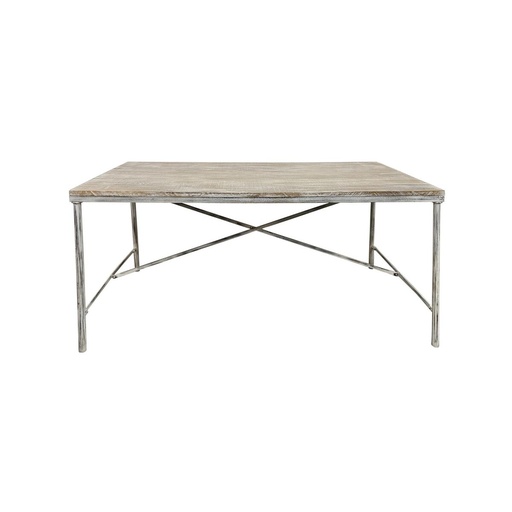 Mesa de Comedor Home ESPRIT Blanco Hierro Madera de mango 160 X 90 X 80 cm