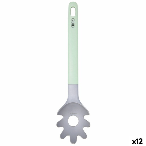Pasta Spoon Quid Ozon Green Plastic 32 cm (12 Units)