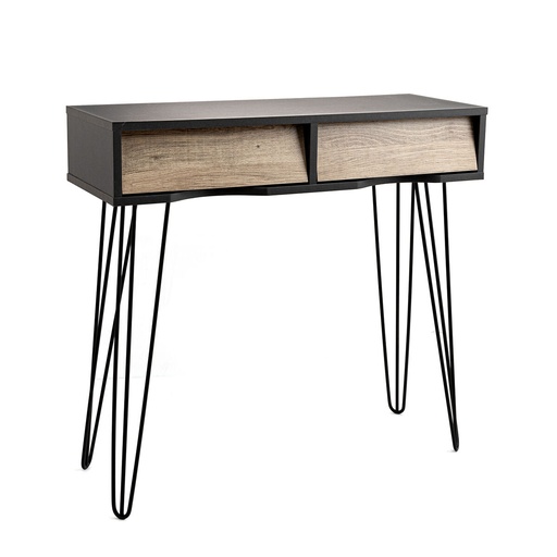 Mesa auxiliar Vinthera Moa Marrón Gris 80 x 76 x 30 cm