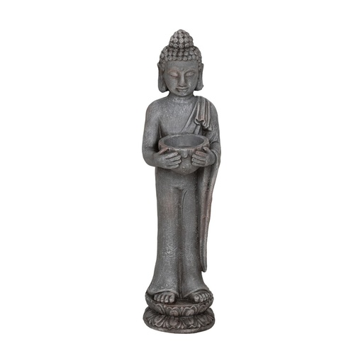 Decorative Figure Grey Buddha 19 x 15 x 58 cm