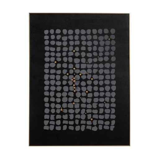 Cuadro Negro Gris Abstracto 90 x 3,5 x 120 cm