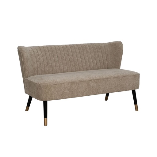 Sofa Black Beige Golden 134 x 74 x 70 cm