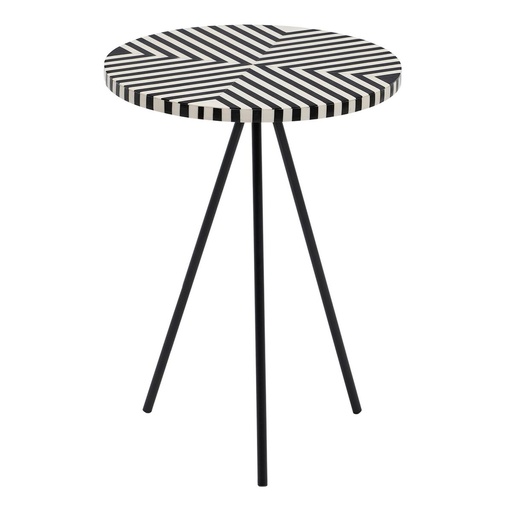 Side table White Black 38 x 38 x 50 cm