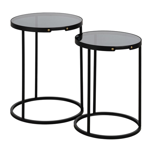 Set of 2 tables Black 46 x 46 x 60 cm (2 Units)