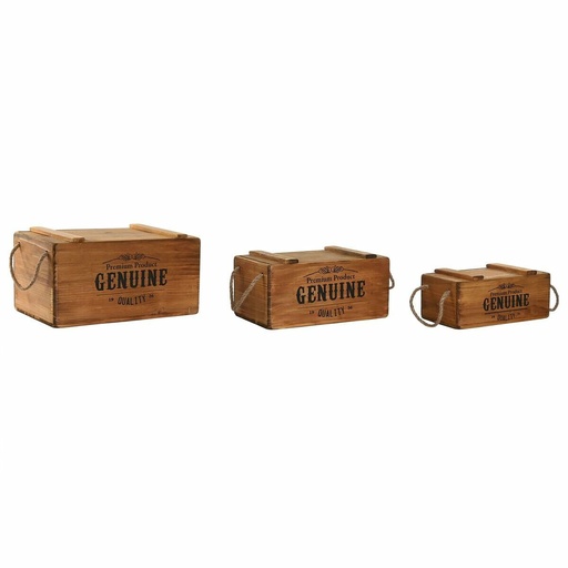 Storage boxes Home ESPRIT Multicolour Fir 3 Pieces