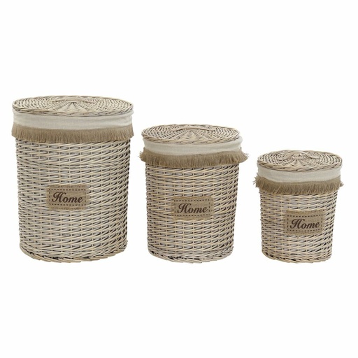Basket set Home ESPRIT Multicolour 3 Pieces