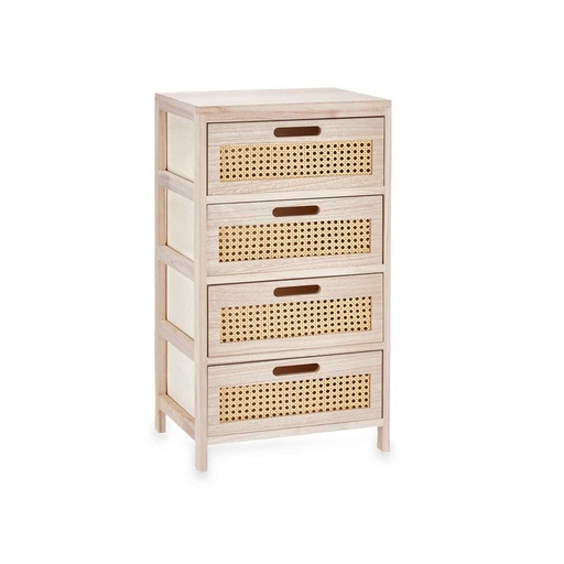Cajonera Rattan Natural 40 x 73 x 29 cm 4 cajones