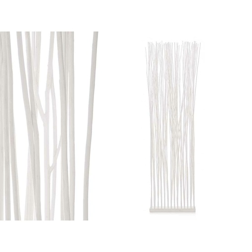 Biombo Varas Blanco Madera de sauce 50 x 185 x 12 cm