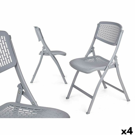 Folding Chair ZJ-Y59GR Grey 59 x 50 x 82 cm 108 x 13,5 x 50 cm (4 Units)
