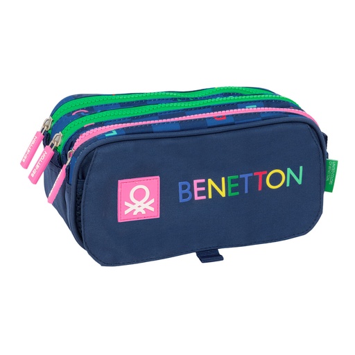 Portatodo Benetton Damero Azul marino 21,5 x 10 x 8 cm