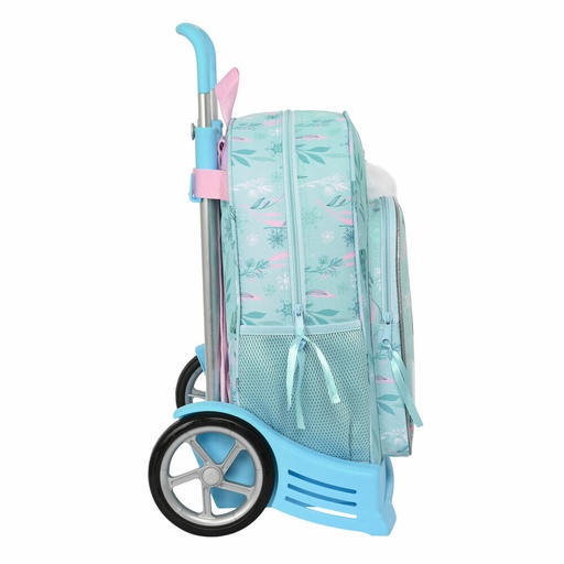 Mochila Escolar Frozen One heart Verde Turquesa 33 x 42 x 14 cm