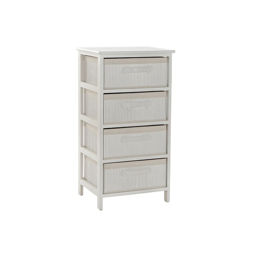 Cajonera DKD Home Decor Blanco Bambú Madera de Paulonia 42 x 32 x 81 cm
